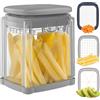 Vihoom Affetta Patate, Taglia Patate con 3 Lame in Acciaio Inox, Tagliapatate a Bastoncino, Affetta Verdure Multifunzioneper per Patatine Fritte, Cetrioli, Carote, Cipolle e Frutta(Grigio)