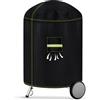 VDISRR Copertura Barbecue da Esterno, Tessuto Oxford 600D Resistente Telo Impermeabile Ø77 x 90 cm Copri Barbecue da Esterno per BBQ Grill Antivento UV Polvere Neve