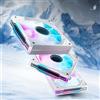 AsiaHorse AMICI5GT - Ventola per PC RGB, 120 mm, 3 pezzi [Infinity Mirror] [HDB] 1800 RPM ARGB Ventola, 50,000 ore, colore: Bianco