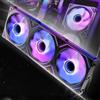 AsiaHorse Dawn Pro RGB 3 ventole per pc, 120 mm, reverse, daisy chain, Infinity Mirror, HDB, 71 CFM, 1850 r/min, 2,6 mm H2O, cavo PWN 4 poli e cavo ARGB 5V 3 poli, per Asus Aura, ASRock, Gigabyte