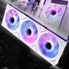 AsiaHorse Dawn Pro RGB 3 ventole per pc, 120 mm, reverse, daisy chain, Infinity Mirror, HDB, 71 CFM, 1850 r/min, 2,6 mm H2O, cavo PWN 4 poli e cavo ARGB 5V 3 poli, per Asus Aura, ASRock