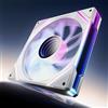 AsiaHorse - Ventola per PC RGB 140 mm reversibile [HDB] 89.77 CFM/1800 RPM/3,24 mmH₂O 5V3PIN ARGB e ventola PWM 12V4PIN, 50.000 ore di durata AMICIMega-A14-R, colore: Bianco