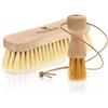 Erbecedario Kit Dry Brush, spazzola corpo e spazzola viso per spazzolatura a secco con setole naturali, azione esfoliante - Made in Italy