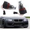 Ricoy compatibile con BMW E82 E90 E92 E70 E71 E82 E89 1 3 5 Series X5 X 6 Z4, fari a 4 lati LED 40W H8 Angel Eyes, anello luminoso a halo, senza errori