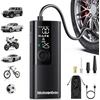 Motorenbau Gonfiatore Portatile per Pneumatici con compressore - Mini Pompa ad Aria Senza Fili con manometro Digitale, 150 PSI, Funzione di gonfiaggio rapido 3 Volte e Funzione di spegnimento