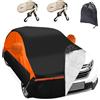 luolety Telo Copriauto Esterno per Peugeot 208 2012-2019, Housse Protezione Auto 100% Impermeabile Traspirante Anti UV Sole Protezione Contro la Grandine con Cerniera e Fodera in Cotone