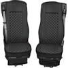 Formplas Set Coprisedili Eco Pelle 1+1 Per Camion Fit Per XF CF LF 106 Euro 6 Nero
