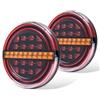 Generic 2 Fanali Posteriori Freccia Dinamica Destro Sinistro Retromarcia Universali LED 12V 24V ECE R6 Omologati Per Rimorchio Camion Caravan Trattore