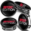 SkinoEu 4 x 75 mm Copricerchi coprimozzi per Mercedes Centro ruota per lega cerchi B66470207 / B66470200 Sport Edition Nero Argento Rosso CM 60