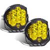 Willpower 2pcs Faro LED Trattore 7 Pollici 75W Faretto LED 12V 24V Impermeabile IP67 Fendinebbia LED Ambra 3000K Luci di Lavoro per Fuoristrada Camion Auto Moto Barca 4x4 ATV UTV SUV