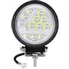 Willpower 1PC Faro LED 4 Pollici 36W Faretto LED 12V 24V Luci da Lavoro Spotlights Fendinebbia LED per Trattore Fuoristrada Camion Barca Auto 4x4, IP67, 3000K 6000K Doppio Colore, Rotondo