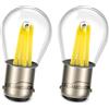 Ruiandsion 2 lampadine LED BA15D bianche 48V AC/DC 1130 1142 1176 con 4 chip LED SMD, sostituzione di lampadine LED interne per auto, rimorchi, barche marine, camper.