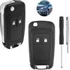 Alppihym Guscio Chiave per Auto con Telecomando a 2 Tasti Compatibili con Chevrolet Aveo, Matiz, Cruze, Captiva, Spark, Orlando, Trax e Opel Astra, Insignia e Vectra - sostituzione perfetta (Set di 2)