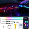 TWETIZ Per Tesla Model 3/Y/S/X Dreamcolor, striscia luminosa a LED in acrilico per interni auto, con USB/tipo C, RGB 2 in 1 con striscia LED da 150 cm, sincronizzazione musicale dinamica al neon per kit di