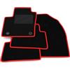 Somer Car Kit Tappetini Auto compatibili con Toyota C-HR 2017-2025 | Set Tappeti in Moquette, Tappeto auto su misura, bordo rosso