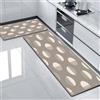 Hixingo Tappeto Cucina in Diatomite, Assorbenza Passatoia Cucina Antiscivolo, Lavabile Tappeti da Cucina Tappeto da Cucina Tappeto da Bagno Tappetino per Doccia (Grigio-Marrone,50x180cm)