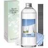 Scent-Hi Ricarica Diffusore Profumata, Ricarica Diffusore Bastoncini - Lino 500ml 6 Bastoncini Diffusori, Diffusore Profumato Ricarica per Camere da Letto, Bagni, Uffici e Arredamento Domestico