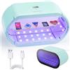 Resiners Lampada UV per Resina 48 LED, Copertura UV a 360°, Doppia Lunghezza d'Onda 365-405 NM, Design Magnetico 2-in-1, Timer 1/3/5/10 min, per Gioielli, Stampi e Hobby DIY