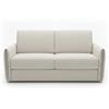 POLTRONE ITALIA Divano Letto Salvaspazio 3 posti trasformabile Materasso H17 cm Sfoderabile antimacchia Beige inserti Grigi Made in Italy