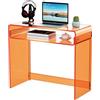 solaround Scrivania in Acrilico per Computer, Tavolo da Studio per Casa e Ufficio, Tavolino Consolle (Arancione)