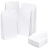 Bangbobi 50 Pezzi di Sacchetti di Carta Piccoli, 9x18x5,5 cm in Bianco, Versatili Sacchetti di Carta Kraft, Sacchetti per Caramelle, Sacchetti per panini per Regali, Fai da Te, Matrimonio, Festa