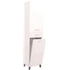 milani home - armadio colonna bianco 45 x 40 x 190 cm con portabiancheria, per camera, bagno e lavanderia