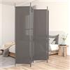 Generico Divisorio a 4 Pannelli Antracite 200x200 cm Tessuto,Antracite,3.77kg,350184