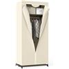 COSTWAY Armadio in Tessuto Armadio Cabina Pieghevole con Asta Appendiabiti, Vari Colori Disponibili, 75 x 50 x 170cm (Beige)
