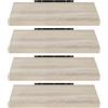 EUGAD Mensola a Muro, Scaffale a Parete in MDF, 40cm Rovere Chiaro 4er
