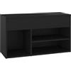 vidaXL Schoenenbank 80x30x45 cm bewerkt hout zwart