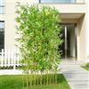 SEIFE Bambù Artificiale con Canne Naturali e Foglie in Plastica, Pianta Finta Alta per Separè Divisorio Interno ed Esterno, Barriera Privacy per Casa, Giardino(10 bamboos,1.2m/3.9ft)