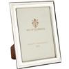 SEC OF FLORENCE 7310/13x18 Cornice Portafoto in Argento Massiccio 925 con Retro in Legno Mogano