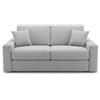 POLTRONE ITALIA Divano Letto 3 posti Trasformabile Materasso matrimoniale 140x195 H17 cm 2 Cuscini Sfoderabile antimacchia Grigio Made in Italy