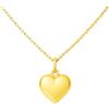 L'Atelier d'Azur Collana - Ciondolo in oro 18 carati 750/000 giallo - cuore - catena dorata, Oro Ottone