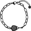 CODEONE Braccialetto racchetta da padel, catena universale unisex | Acciaio inossidabile nero | Design sportivo artigianale | Racchetta | Confezione regalo
