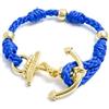 MIA's Love Boat - Bracciale con Sfere tra i Nodi e Chiusura ad Ancora Electric Blue