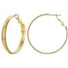 FOCALOOK Orecchini da Donna a Cerchio di Grano 5mm in Acciaio Inossidabile Orecchini a Cerchio 40mm Orecchini Cerchio Oro Orecchini Donna Cerchio Orecchini Oro per Donna e Ragazza