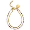 SINGULARU Bracciale da donna Doble Crystals Lisse Acciao Placcato Oro