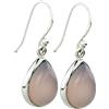 I-be, Orecchini a goccia in argento 925 con quarzo rosa, lunghezza 3,1 cm, 395314 k S