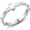 Anellissimo Anello religioso rosario uomo donna argento sterling 925-20
