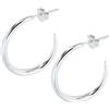 Langro Living Brandlinger ® Orecchini (paio) d'argento sterling 925, creoli, diametro esterno, 23mm, larghezza 3,5mm