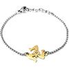 amorili Bracciale Trinacria Sicilia in Acciaio Inox Dorato | Gioiello Siciliano Classico ed Elegante | Braccialetto con Simbolo dell'Isola | Idea Regalo Uomo e Donna Made in Italy bcc2935