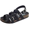 BioNatura 10 A 2066 Pelle Gaucho Nero Sandali in Pelle Nera Zeppa Bassa (Taglia 36)