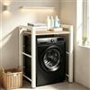 OPLukAS Armadietto per lavatrice e asciugatrice, con 3 altezze regolabili, per bagno, balcone, fino a 350 kg, 75 x 67 x 105 cm, per balconi (bianco)