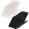 DUBTEDHOU Espositori per orecchini, Espositore for orecchini in acrilico 25 pezzi a forma di L nero bianco(Black)