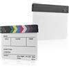 Ausla Cancella a Secco Direttore Acrilico Film Film Movie TV Cut Action Scene Clapper Board Slate con Pennarello, Bastone a Colori, Bianco (#1) (#2)