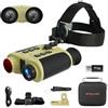 GTMEDIA Visore Notturno e Binocolo Digitale 4K con Montaggio a Casco per Adulti,Colore Sabbia | Portata 984FT, IR Ricaricabile, Zoom Digitale 8X, Scheda TF da 32GB Inclusa, Foto e Video