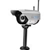 Ycauty Telecamera finta solare tipo proiettile per esterni, telecamera decorativa imitazione sorveglianza con LED rosso lampeggiante e supporto regolabile