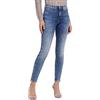 GUESS Jeans vestibilità Skinny Classico Vita Alta con Bottone Frontale e Cerniera Lampo Donna Celeste W2YA46D4Q01-CLH1-34