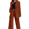 Generico Completo Tailleur Donna Elegante Casual Abito Due Pezzi Giacche a Maniche Lunghe con Bottoni e Pantaloni Taglie Forti Abiti Formale Invernale Curvy Complete da Donna da Cerimonia per Sera